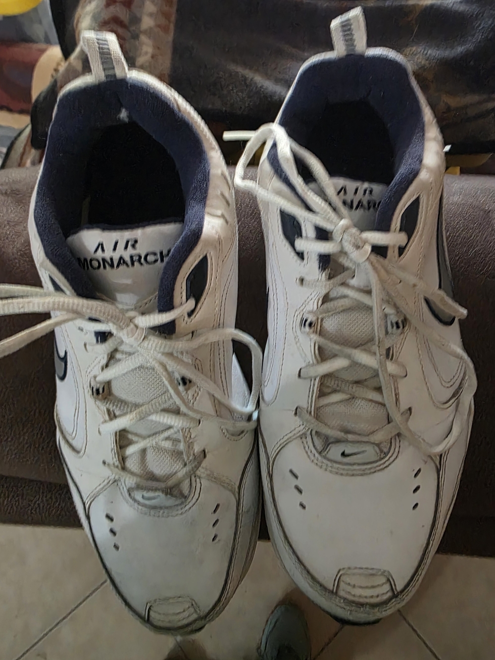 Nike Men’s White and Navy Athletic Shoes